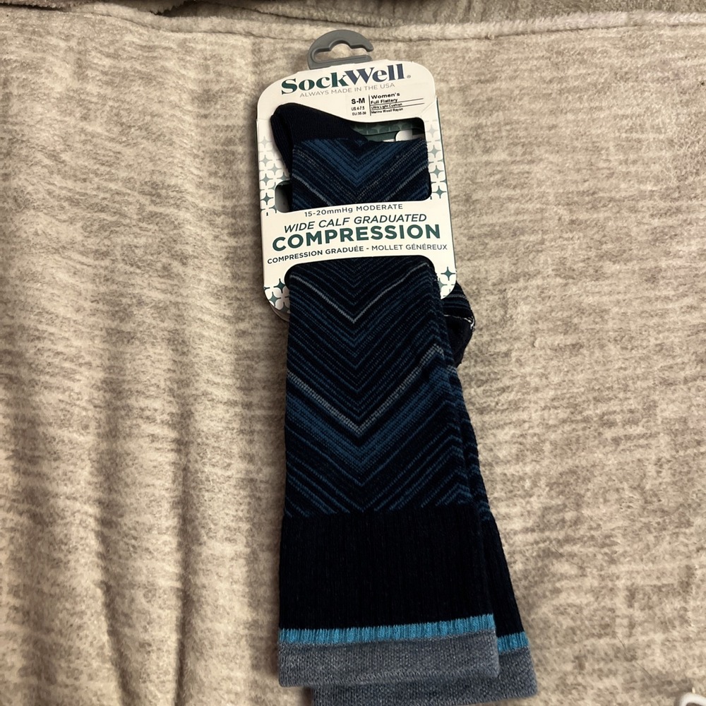 SockWell Women's Full Flattery Moderate Graduated Compression Socks Wide Calf